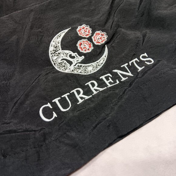 Currents Band Swim Trunks • Logo Embroidery • Black • Metalcore - Picture 3 of 7
